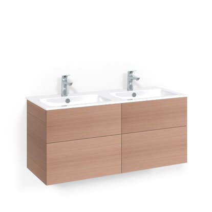 Tvättställsskåp Macro Design Crown Plain med Dubbelt Tvättställ