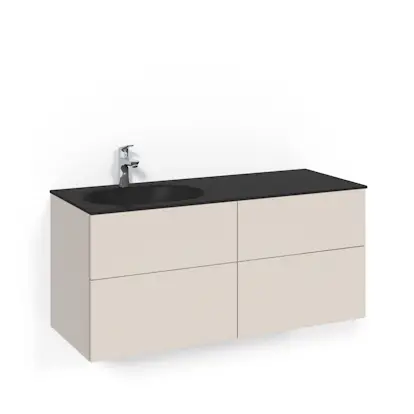 Tvättställsskåp Macro Design Crown Push Open Med Glastvättställ