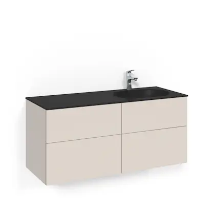 Tvättställsskåp Macro Design Crown Plain Med Glastvättställ