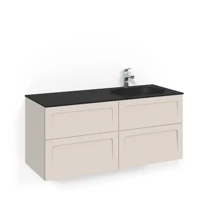 Tvättställsskåp Macro Design Crown Shape Med Glastvättställ