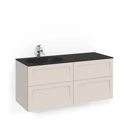 Tvättställsskåp Macro Design Crown Shape Med Glastvättställ