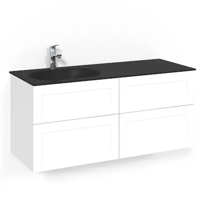 Tvättställsskåp Macro Design Crown Frame Med Glastvättställ