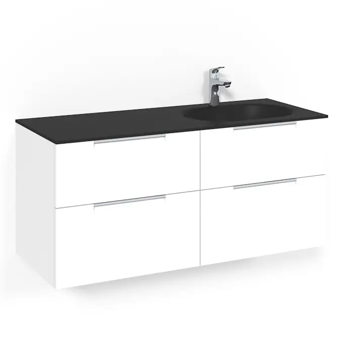 Tvättställsskåp Macro Design Crown Grip Med Glastvättställ