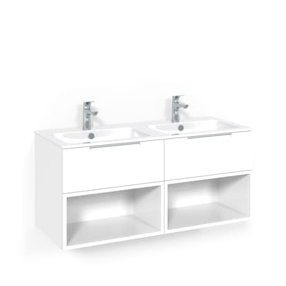 Tvättställsskåp Macro Design Crown Open Box med Dubbelt Tvättställ