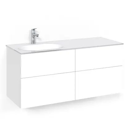 Tvättställsskåp Macro Design Crown Plain Med Glastvättställ