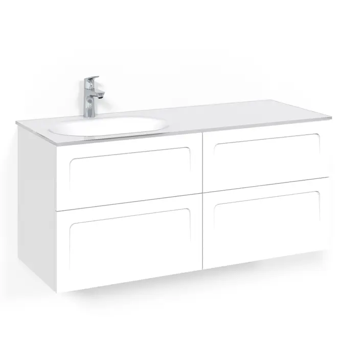 Tvättställsskåp Macro Design Crown Shape Med Glastvättställ