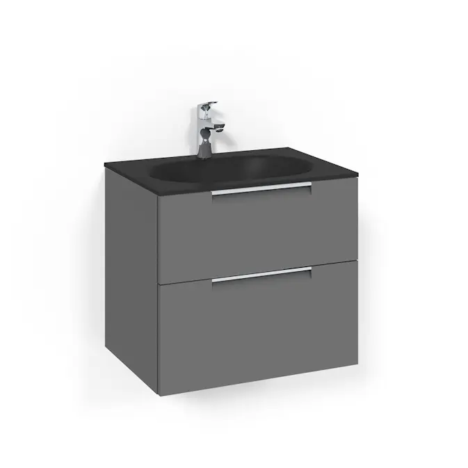 Tvättställsskåp Macro Design Crown Grip Med Glastvättställ