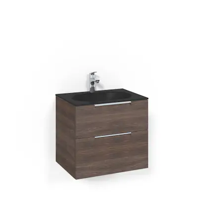 Tvättställsskåp Macro Design Crown Grip Med Glastvättställ