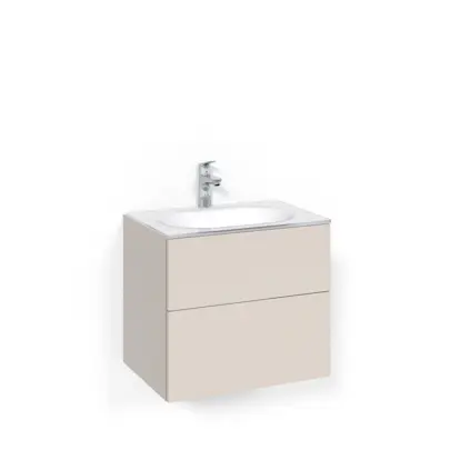 Tvättställsskåp Macro Design Crown Plain Med Glastvättställ