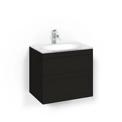 Tvättställsskåp Macro Design Crown Shape Med Glastvättställ