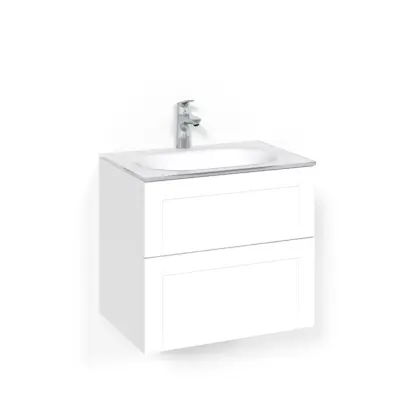 Tvättställsskåp Macro Design Crown Frame Med Glastvättställ