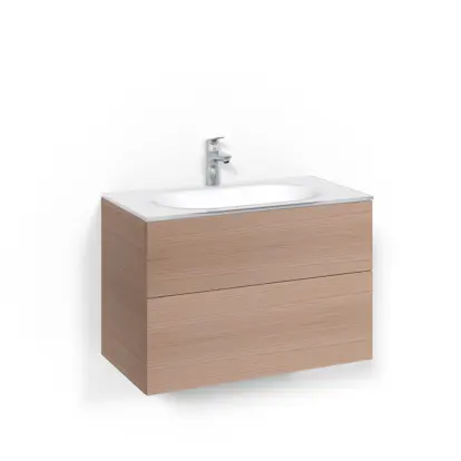 Tvättställsskåp Macro Design Crown Plain Med Glastvättställ