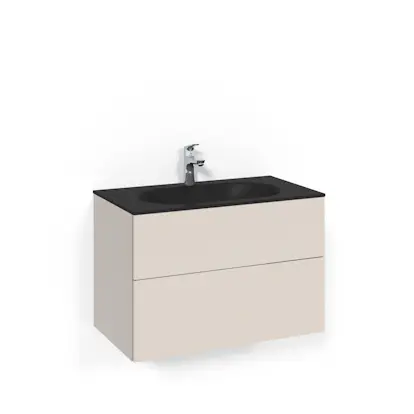 Tvättställsskåp Macro Design Crown Plain Med Glastvättställ