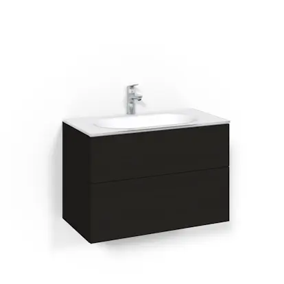 Tvättställsskåp Macro Design Crown Plain Med Glastvättställ