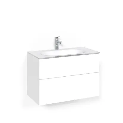 Tvättställsskåp Macro Design Crown Plain Med Glastvättställ