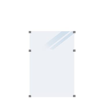 Glassrekkverk PLUS Frostet 90x127