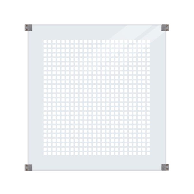 Glassrekkverk PLUS Trykk 90x91 Inkl 4 stk Beslag