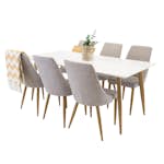 Spisegruppe Venture Home Pobbie med 6 Laura Stoler