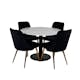 Spisegruppe Venture Home Razzia med 4 Velvet Deluxe Stoler