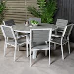 Spisegruppe Venture Home Pincy Ø140 med 6 Lova Stoler