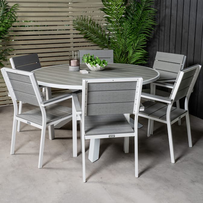 Spisegruppe Venture Home Pincy Ø140 med 6 Lova Stoler