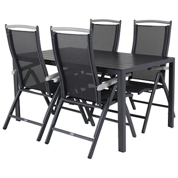 Spisegruppe Venture Home Bront 150 med 4 Aleyna Stoler