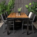 Spisegruppe Venture Home Berfin med 6 Lova Spisestoler