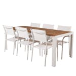 Spisegruppe Venture Home Bois med 6 Santorini Stoler