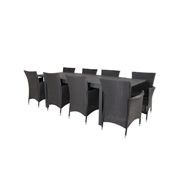 Spisegruppe Venture Home Madrid 160/240 med 8 Kira Stoler