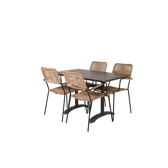 Spisegruppe Venture Home Denver med 4 Lindos Stoler