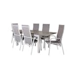 Spisegruppe Venture Home Aleyna 152/210 med 6 Copacabana Stoler