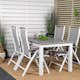 Spisegruppe Venture Home Aleyna 152/210 med 4 Stoler