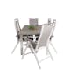Spisegruppe Venture Home Aleyna 152/210 med 6 Stoler