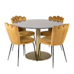 Spisegruppe furniture/fashion Ester med 4 Limhamn Light Stoler