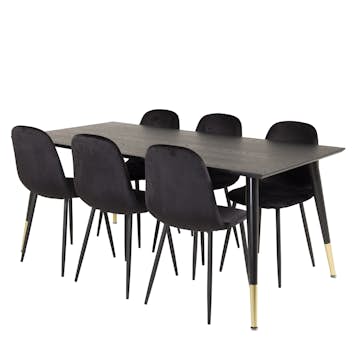 Spisegruppe Venture Home Dipp med 6 Polar Stoler