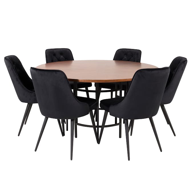 Spisegruppe furniture/fashion Copenhagen med 6 Vera Stoler