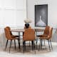 Spisegruppe furniture/fashion Copenhagen med 6 Pobbie Kunstlær Stoler