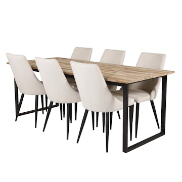 Spisegruppe Venture Home Cornelia med 6 Laura Stoler