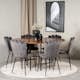 Spisegruppe furniture/fashion Copenhagen med 6 Grå Limhamn Light Stoler