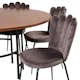 Spisegruppe furniture/fashion Copenhagen med 6 Grå Limhamn Light Stoler