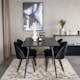 Spisegruppe Venture Home Silvia med Innleggsplate og 4 Valentina Stoler Kunstlær
