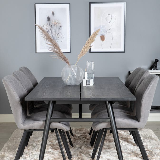 Spisegruppe Venture Home Salt med 6 Geneva Stoler