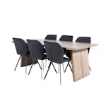 Spisegruppe Venture Home Lotus med 6 Geneva Stoler