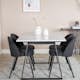 Spisegruppe Venture Home Estelle 140 med 4 Valentina Stoler Polyester