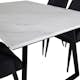 Spisegruppe Venture Home Estelle 140 med 4 Plake Stoler