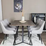 Spisegruppe Venture Home Madde med 6 Plake Stoler