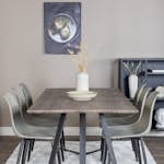 Spisegruppe Venture Home Madde med 6 Pop Stoler