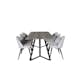 Spisegruppe Venture Home Madde med 6 Valentina Stoler Polyester
