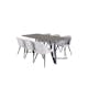 Spisegruppe Venture Home Madde med 6 Valentina Stoler Polyester