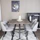 Spisegruppe Venture Home Madde med 6 Valentina Stoler Polyester